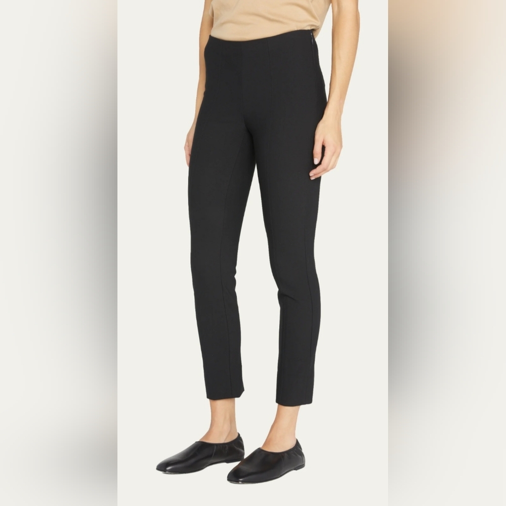 Vince Stitch-Front Seam Leggings Color Black Size L/G - Picture 3 of 16
